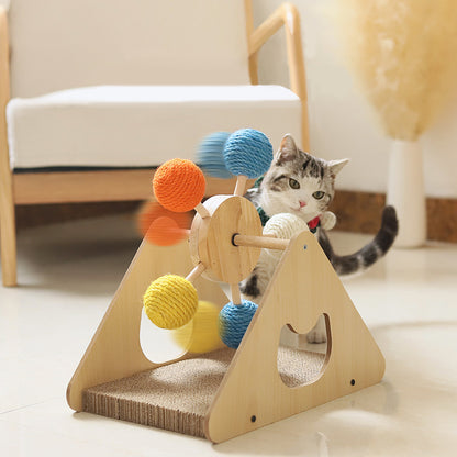 耐磨摩天輪貓抓板玩具