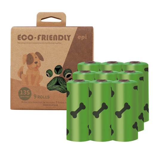 Green Environmentally Friendly Degradable Pet Poop Bags
