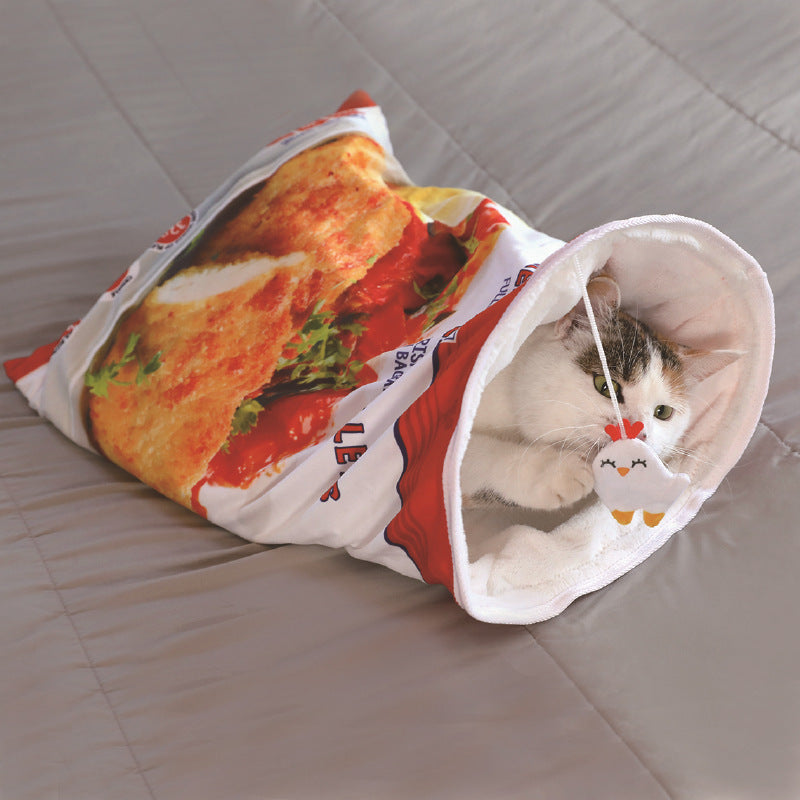 貓貓睡袋紙袋聲玩具