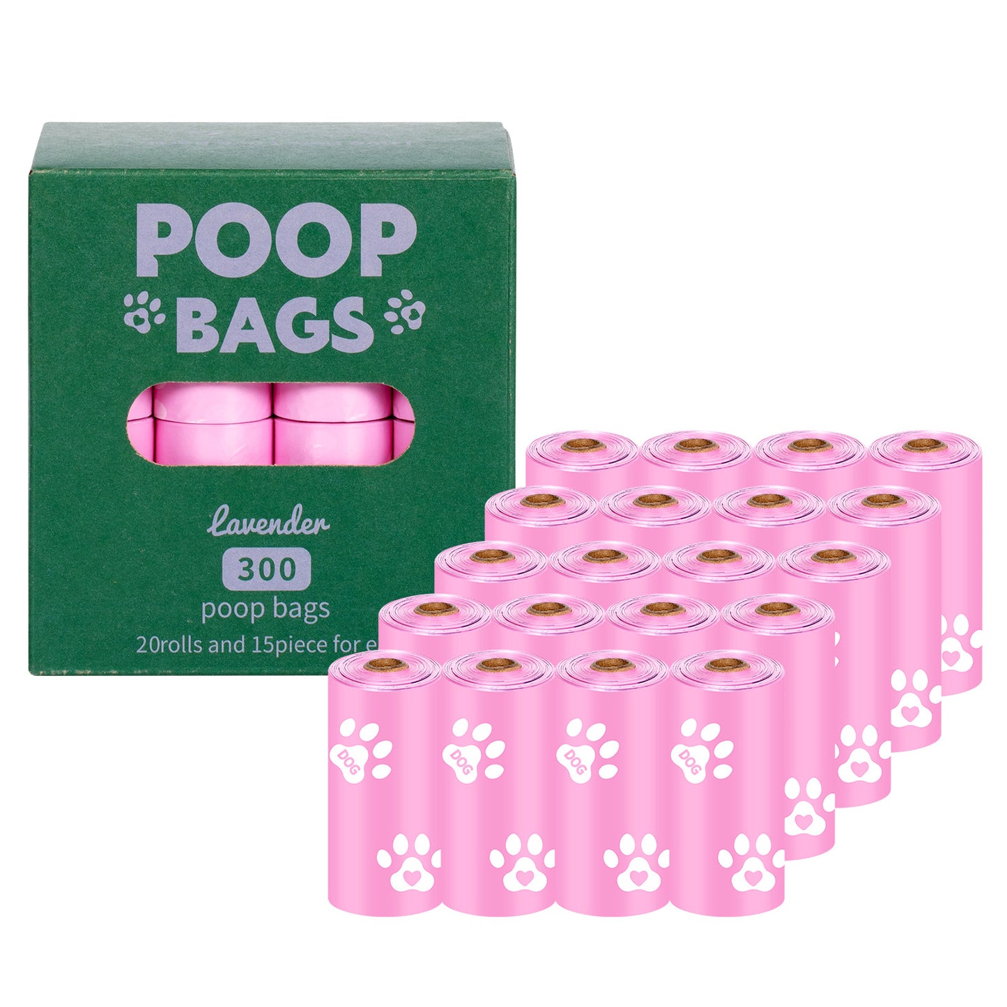 粉色 環保可降解寵物便便垃圾袋