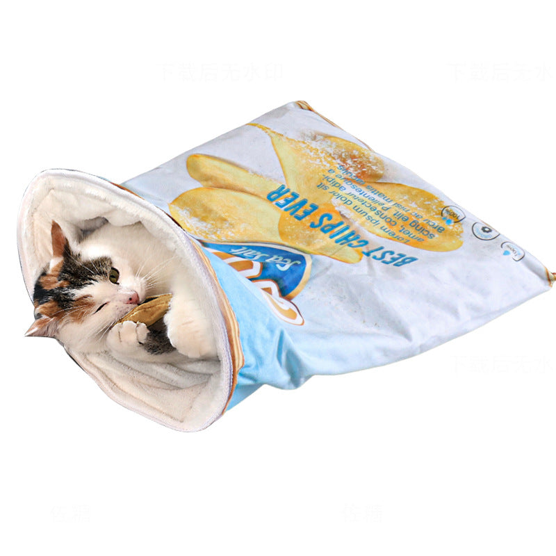 貓貓睡袋紙袋聲玩具