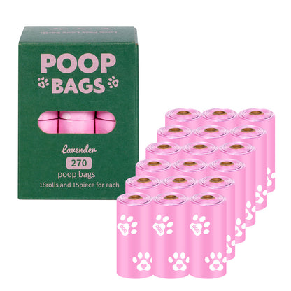Pink Environmentally Friendly Degradable Pet Poop Bags