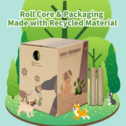 Green Environmentally Friendly Degradable Pet Poop Bags